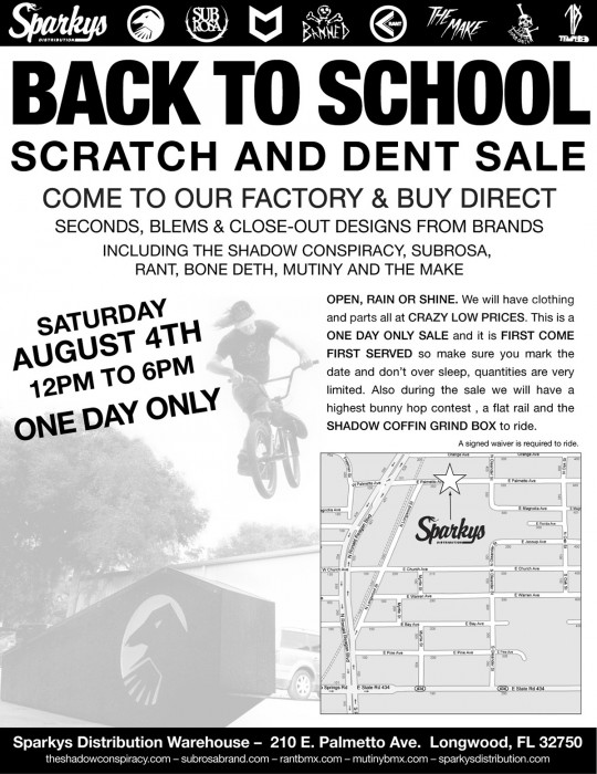 Sparkys BTS Scratch and Dent Sale Flyer