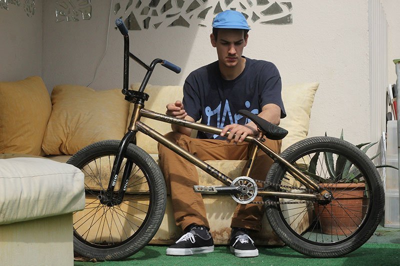 gold bmx parts